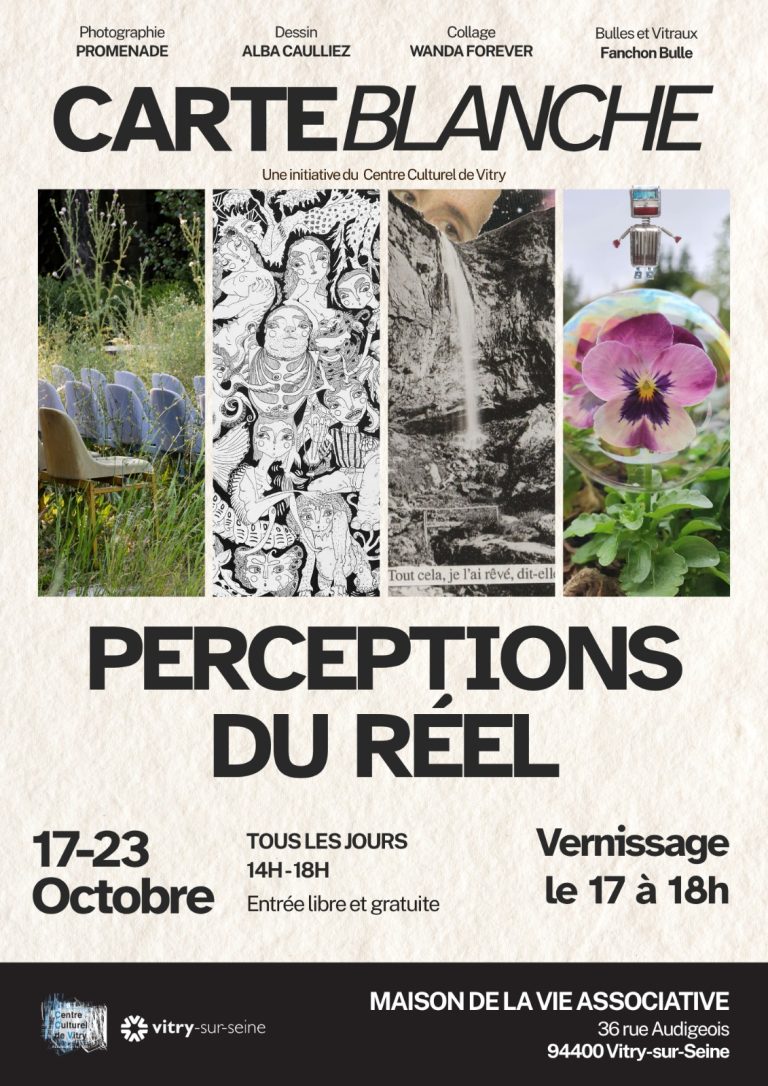 Affiche Carte Blanche Perceptions du Réel - Exposition Vitry-sur-Seine